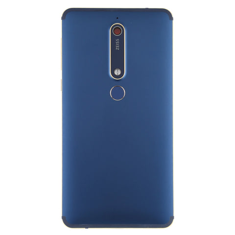 Couverture postérieure de la batterie avec accessoire pour appareil photo, goût latéral et capteur d'empreinte numérique pour Nokia 6.1 / 6 (2018) / 6 (2e génération), pour Nokia 6 (2e génération)