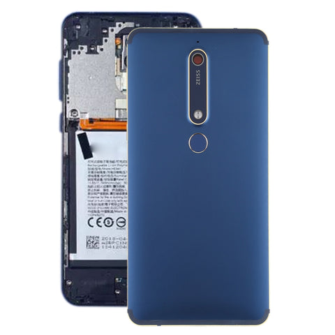 Couverture postérieure de la batterie avec accessoire pour appareil photo, goût latéral et capteur d'empreinte numérique pour Nokia 6.1 / 6 (2018) / 6 (2e génération), pour Nokia 6 (2e génération)