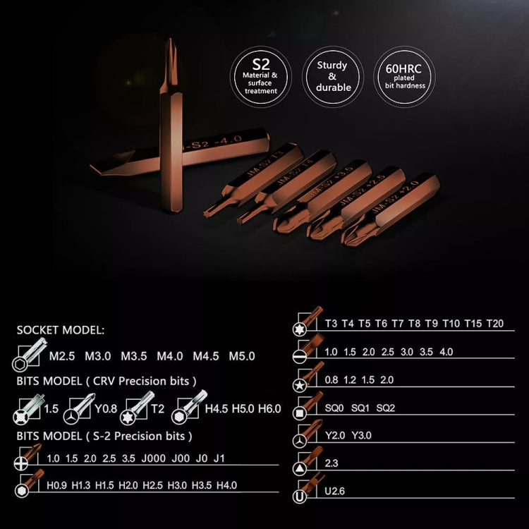 JAKEMY JM-8166 61 in 1 Screwdriver kits Repair Hand Tools Kit, JM-8166