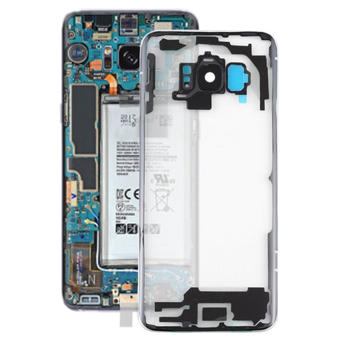 Per Samsung Galaxy S8 / G950 G950F G950FD G950U G950A G950P G950T G950V G950R4 G950W G9500 Cover posteriore batteria trasparente con copriobiettivo fotocamera, For Galaxy S8