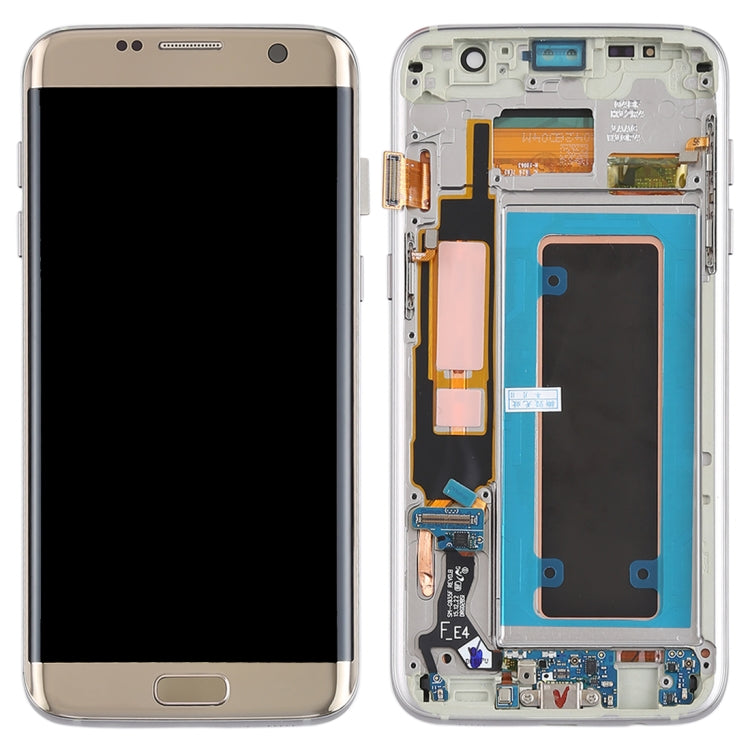 Original Super AMOLED Material LCD Screen and Digitizer Full Assembly(with Frame / Charging Port Flex Cable / Power Button Flex Cable / Volume Button Fl...