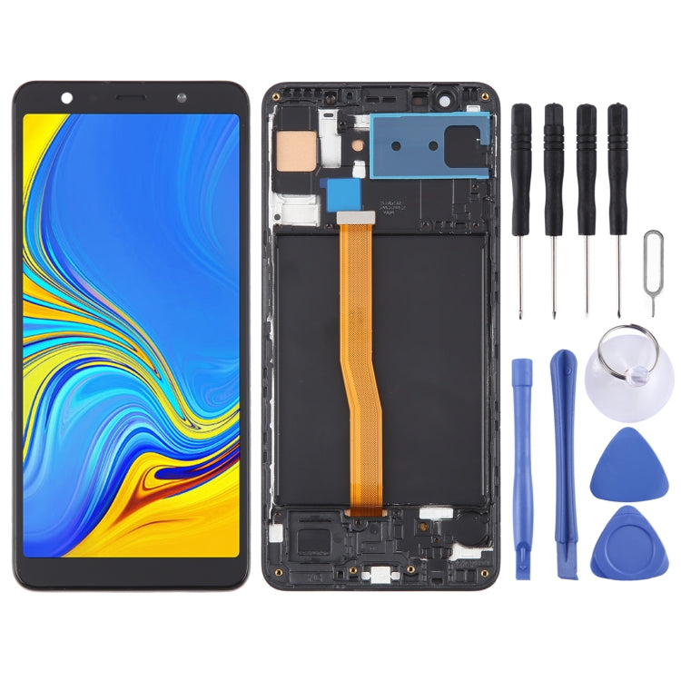 TFT Material LCD Screen and Digitizer Full Assembly With Frame for Samsung Galaxy A7 (2018) / SM-A750F, For Samsung Galaxy A7 (2018)(RU)                ...