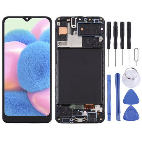 Schermo LCD in materiale TFT e digitalizzatore assemblaggio completo con cornice per Samsung Galaxy A30s, For Samsung Galaxy A30s (TFT), For Samsung Galaxy A30s(RU)