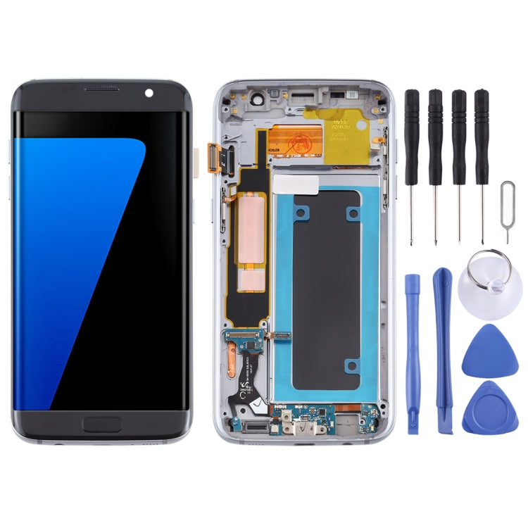 OLED Material LCD Screen and Digitizer Full Assembly With Frame for Samsung Galaxy S7 Edge / SM-G935F, For Samsung Galaxy S7 Edge (OLED)                ...