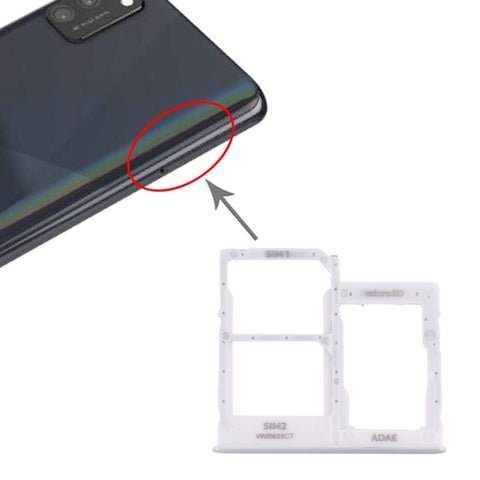 Pour Samsung Galaxy A41 / A415 Vassoio fiche SIM + Vassoio fiche SIM + Vassoio fiche micro SD, pour Samsung Galaxy A41 (double), pour Samsung Galaxy A41 (double carte)