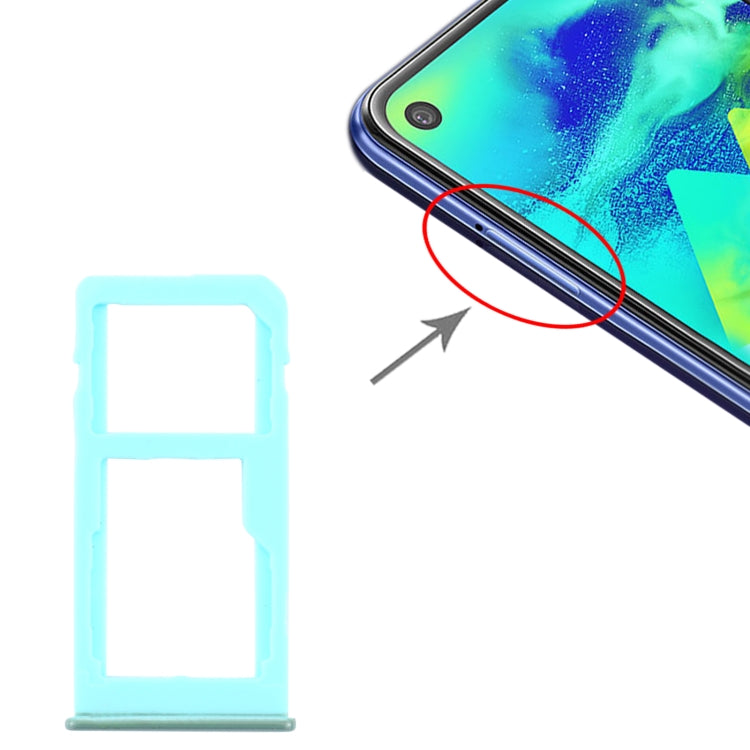 Samsung Galaxy M40 SIM Card Tray - Dual Card Holder in Blue
