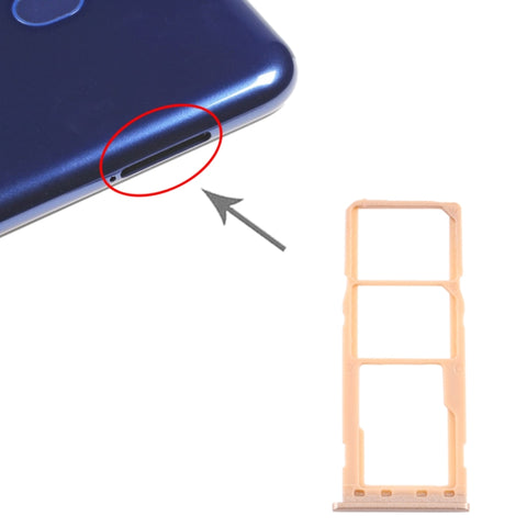 Pour Samsung Galaxy M10 SM-M105 Vassoio fiche SIM + Vassoio fiche SIM + Vassoio fiche micro SD, pour Samsung Galaxy M10 (double carte)