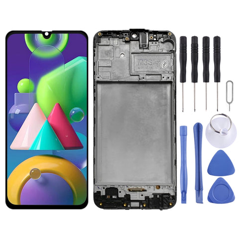 Écran LCD original et numérique, assemblage complet avec corniche pour Samsung Galaxy M21 SM-M215, pour Samsung Galaxy M21 (Original)
