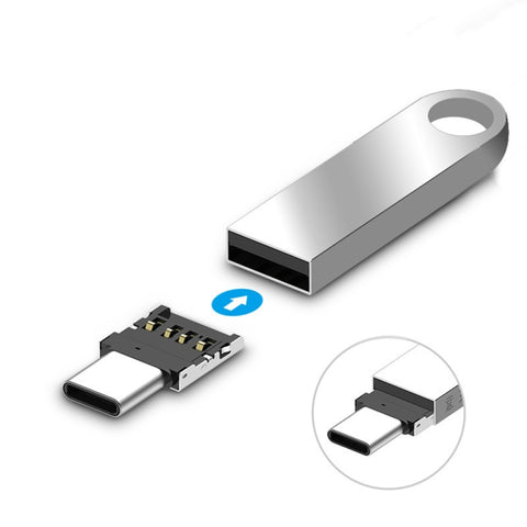 Mini connettore adattatore USB-C/Tipo-C maschio a USB femmina OTG in lega di alluminio