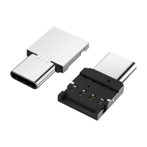 Mini connettore adattatore USB-C/Tipo-C maschio a USB femmina OTG in lega di alluminio