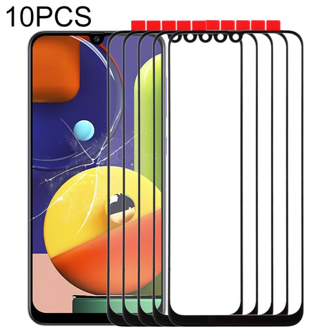 Per Samsung Galaxy A50s 10 pezzi Lente in vetro esterno per schermo anteriore, For Samsung Galaxy A50s