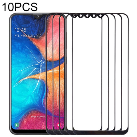 Per Samsung Galaxy A20 10 pezzi Lente in vetro esterno per schermo anteriore, For Samsung Galaxy A20