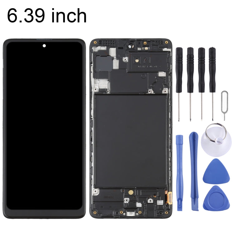 Schermo LCD in materiale OLED e digitalizzatore assemblaggio completo con cornice per Samsung Galaxy A71 SM-A715 (6,39 pollici)                         ...