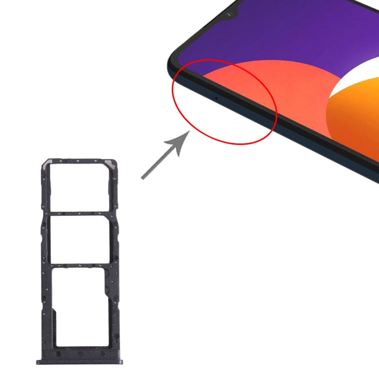Per Samsung Galaxy M12 SM-M127 Vassoio scheda SIM + Vassoio scheda SIM + Vassoio scheda micro SD, For Samsung Galaxy M12