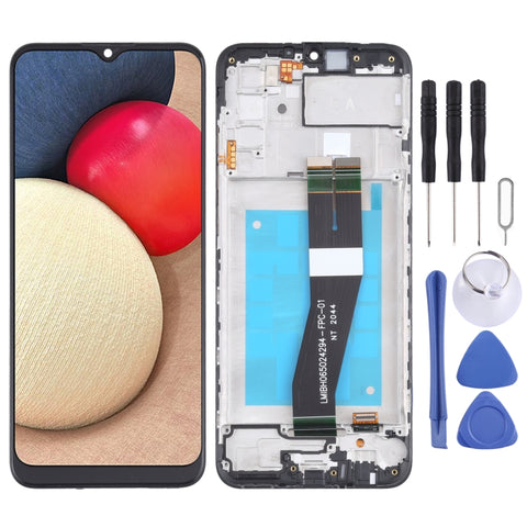 Schermo LCD originale e digitalizzatore assemblaggio completo con cornice per Samsung Galaxy A02s SM-A025F (versione GA), For Samsung Galaxy A02s (GA Version)