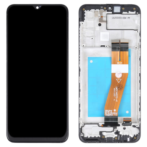 Schermo LCD in materiale TFT e digitalizzatore assemblaggio completo con cornice per Samsung Galaxy M02s, For Samsung Galaxy M02s