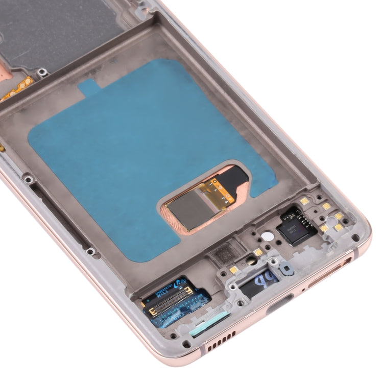 Schermo LCD originale e digitalizzatore assemblaggio completo con cornice per Samsung Galaxy S21 4G/S21 5G SM-G990 SM-G991                              ...