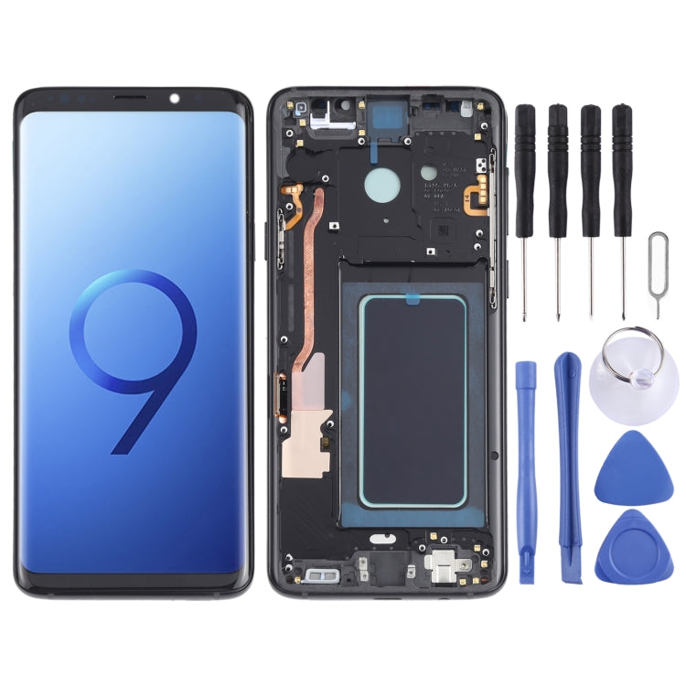 OLED Material LCD Screen and Digitizer Full Assembly with Frame for Samsung Galaxy S9+ SM-G965, For Samsung Galaxy S9+(OLED Material)                   ...