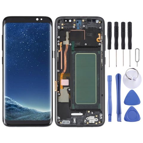Schermo LCD OLED per Samsung Galaxy S8 SM-G950 Digitizer assemblaggio completo con cornice, For Samsung Galaxy S8