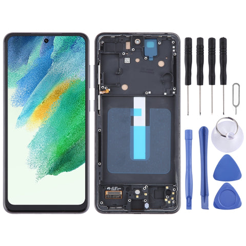 Per Samsung Galaxy S21 FE 5G SM-G990B TFT Materiale LCD Screen Digitizer assemblaggio completo con cornice, non supporta l'identificazione delle impronte digitali, For Samsung Galaxy S21 FE 5G(TFT)