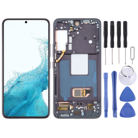 Per Samsung Galaxy S22 5G SM-S901B Versione USA OLED LCD Screen Digitizer assemblaggio completo con cornice, For Samsung Galaxy S22 5G US Version(OLED)