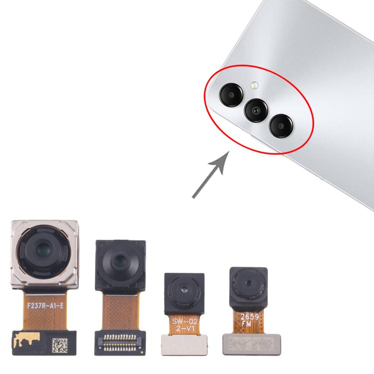 Set di fotocamere originali SM-A057F per Samsung Galaxy A05s (profondità + macro + fotocamera posteriore + fotocamera anteriore)                        ...