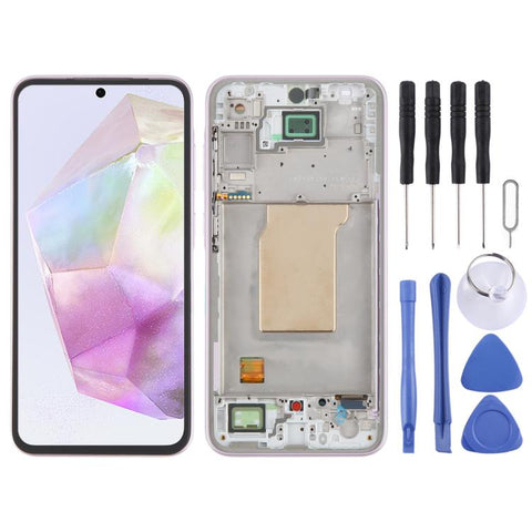 Schermo LCD Digitizer Completo con Telaio per Samsung Galaxy A35