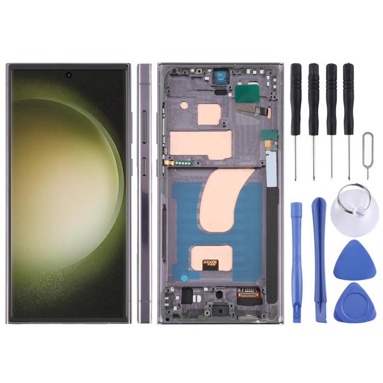 For Samsung Galaxy S23 Ultra SM-S918B 6.72 inch TFT LCD Screen Digitizer Full Assembly with Frame, Not Supporting Fingerprint Identification            ...