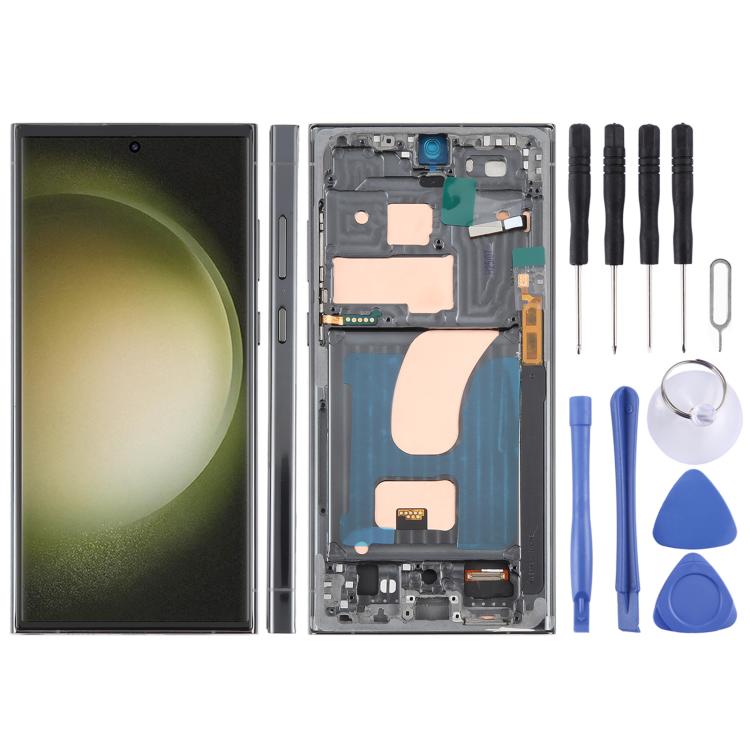 For Samsung Galaxy S23 Ultra SM-S918B 6.72 inch TFT LCD Screen Digitizer Full Assembly with Frame, Not Supporting Fingerprint Identification            ...