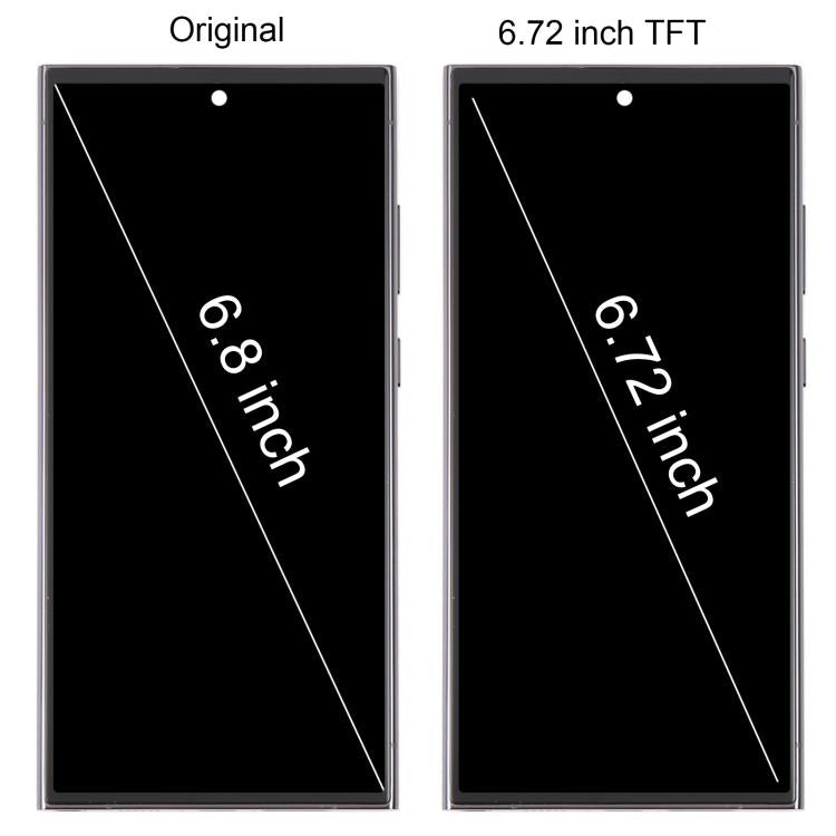 For Samsung Galaxy S23 Ultra SM-S918B 6.72 inch TFT LCD Screen Digitizer Full Assembly with Frame, Not Supporting Fingerprint Identification            ...