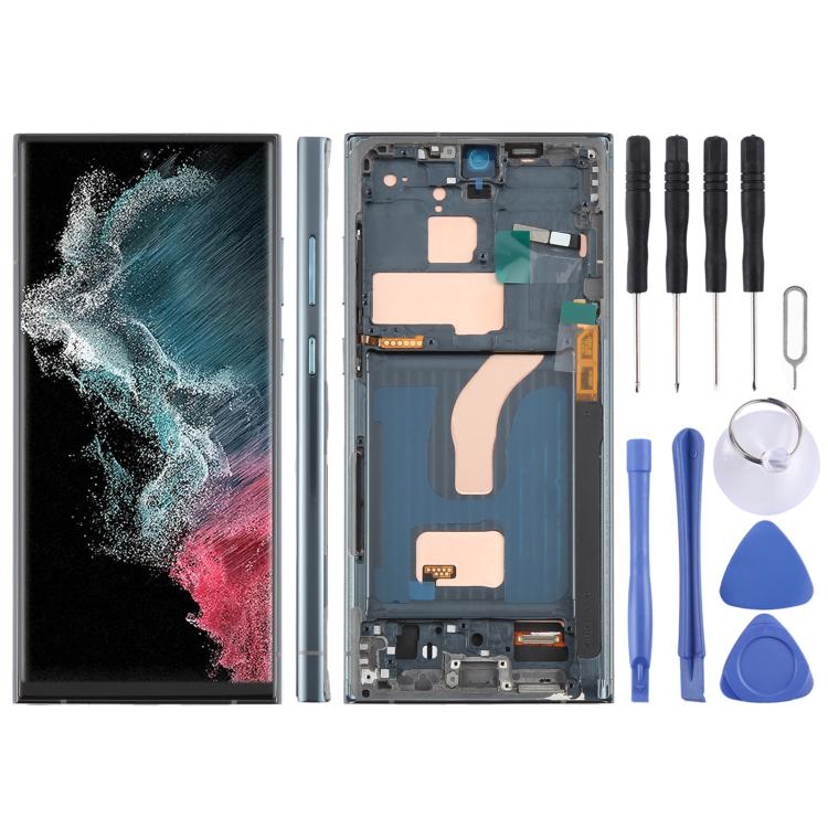 For Samsung Galaxy S22 Ultra SM-S908B 6.72 inch TFT LCD Screen Digitizer Full Assembly with Frame, Not Supporting Fingerprint Identification            ...
