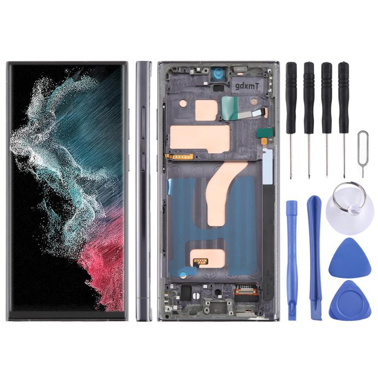 For Samsung Galaxy S22 Ultra SM-S908B 6.72 inch TFT LCD Screen Digitizer Full Assembly with Frame, Not Supporting Fingerprint Identification            ...