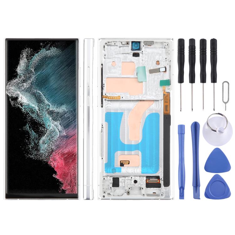 For Samsung Galaxy S22 Ultra SM-S908B 6.72 inch TFT LCD Screen Digitizer Full Assembly with Frame, Not Supporting Fingerprint Identification            ...