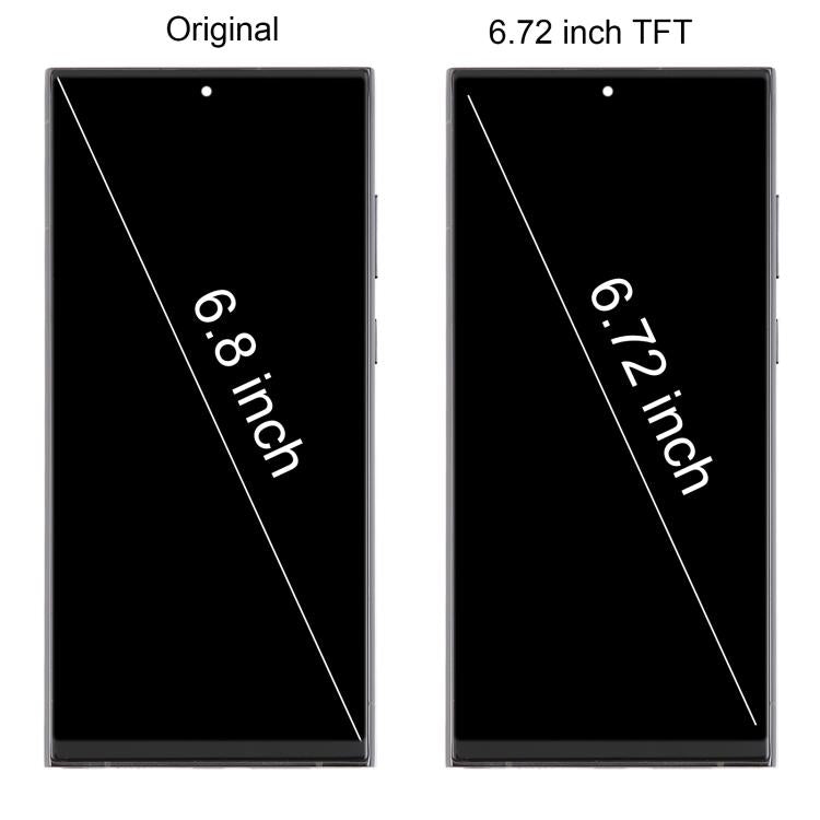 For Samsung Galaxy S22 Ultra SM-S908B 6.72 inch TFT LCD Screen Digitizer Full Assembly with Frame, Not Supporting Fingerprint Identification            ...