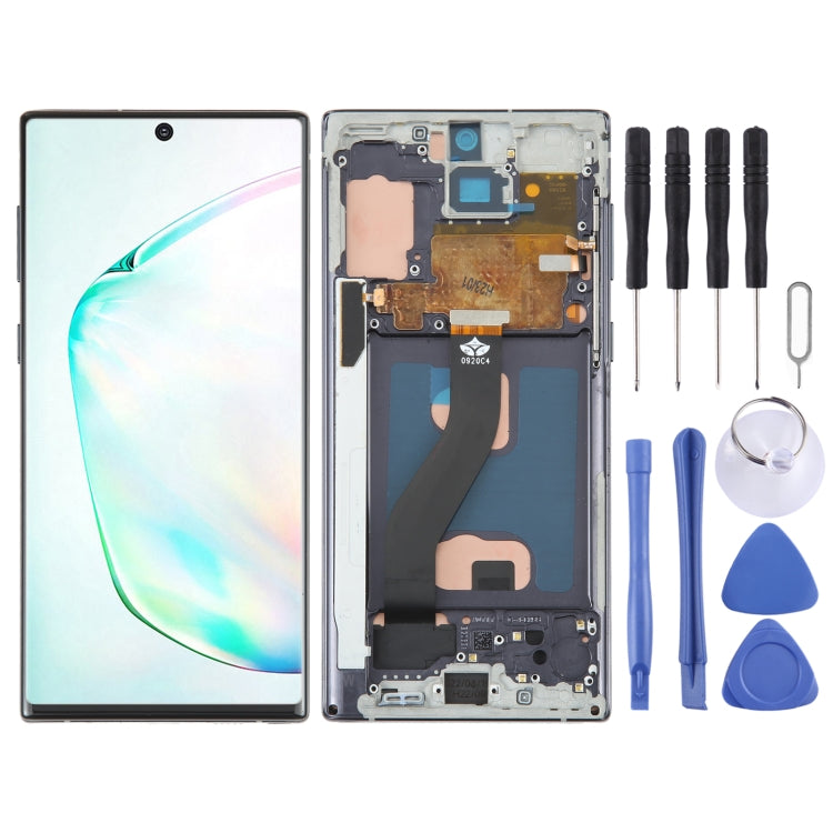 TFT Material LCD Screen for Samsung Galaxy Note10 Digitizer Full Assembly With Frame/Handwriting, Not Supporting Fingerprint Identification             ...