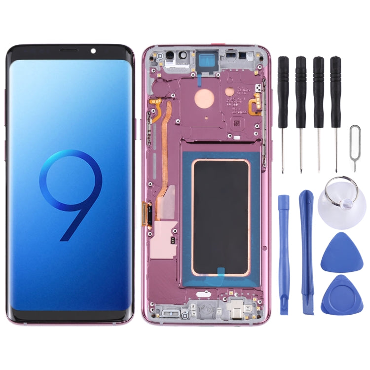 Schermo LCD e digitalizzatore in materiale Super AMOLED assemblaggio completo con cornice per Galaxy S9+ / G965F / G965F / DS / G965U / G965W / G9650   ...