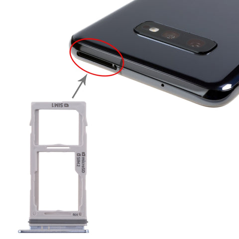 Pour Galaxy S10+ / S10 / S10e Vassoio fiche SIM + Vassoio fiche SIM / Vassoio fiche micro SD, Pour Samsung Galaxy S10+ (Double), Pour Galaxy S10+ (2 SIM), Pour Samsung Galaxy S10+ (Double), Pour Galaxy S10+ (Double SIM)