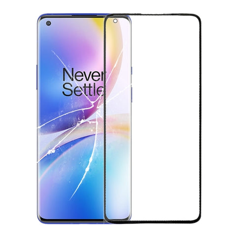Per OnePlus 8 Pro Lente in vetro esterna per schermo anteriore con adesivo OCA otticamente trasparente, For OnePlus 8 Pro (with OCA)