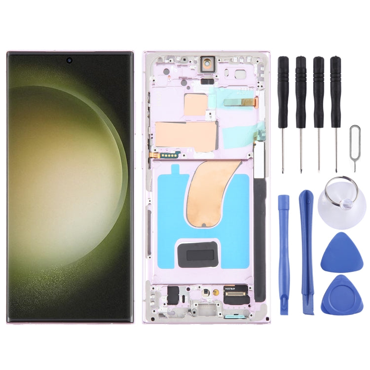 For Samsung Galaxy S23 Ultra 5G SM-S918U US Edition OLED LCD Screen Digitizer Full Assembly with Frame, For Samsung Galaxy S23 Ultra 5G(US Edition)     ...