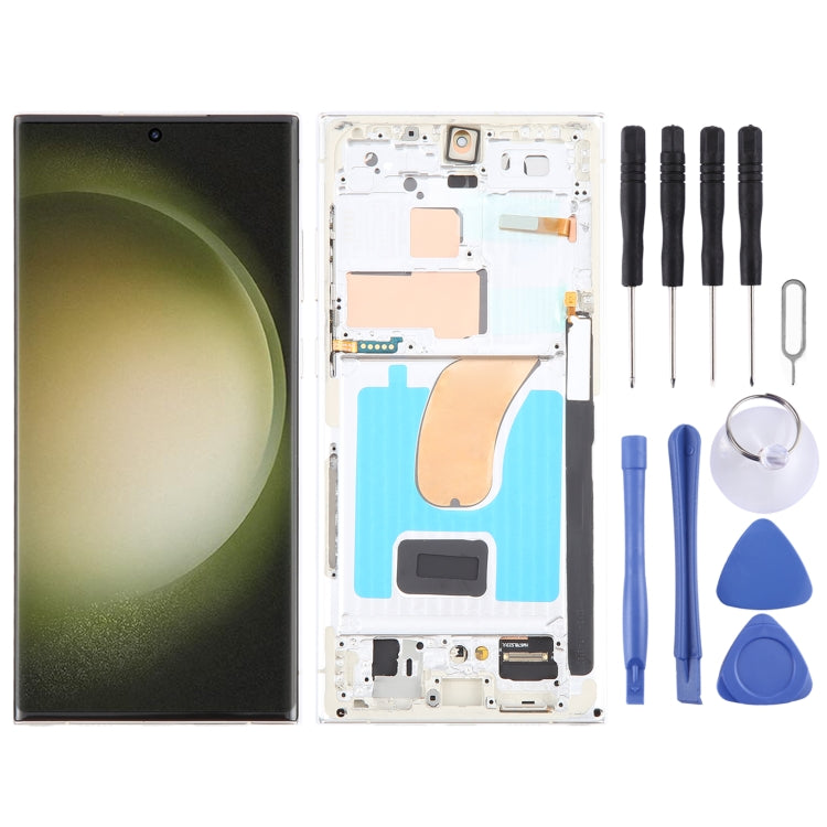 For Samsung Galaxy S23 Ultra 5G SM-S918U US Edition OLED LCD Screen Digitizer Full Assembly with Frame, For Samsung Galaxy S23 Ultra 5G(US Edition)     ...
