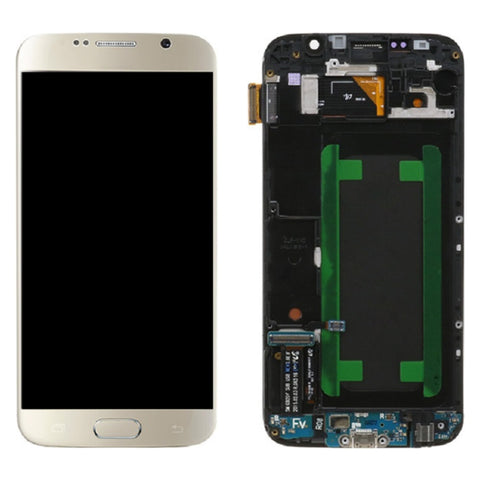 Schermo LCD e Digitizer Completo con Cornice per Samsung Galaxy S6