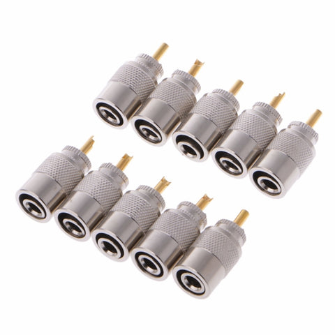 10 connecteurs UHF à un masque PL-259 pour câble coaxial RG8X
