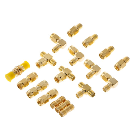 Kit de connecteurs SMA pour femmes, 18 pièces/ensemble, adaptateur coaxial, convertisseur d'antenne spina