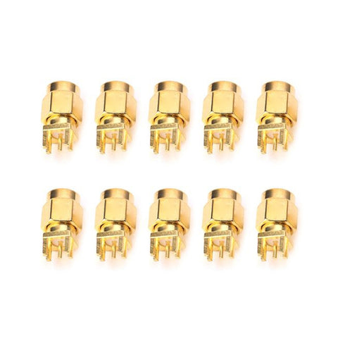 10 connettori RF con montaggio a clip PCB femmina SMA da 1,6 mm