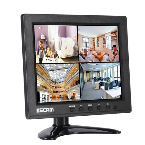 Moniteur ESCAM T08 LCD TFT à 8 pouces 1024x768 avec VGA, HDMI, AV, BNC et USB pour PC CCTV Security, T08