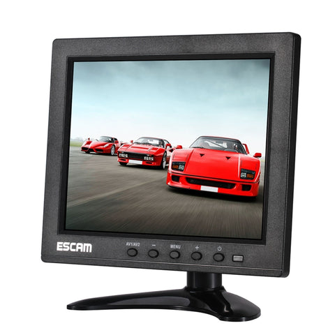 Moniteur ESCAM T08 LCD TFT à 8 pouces 1024x768 avec VGA, HDMI, AV, BNC et USB pour PC CCTV Security, T08