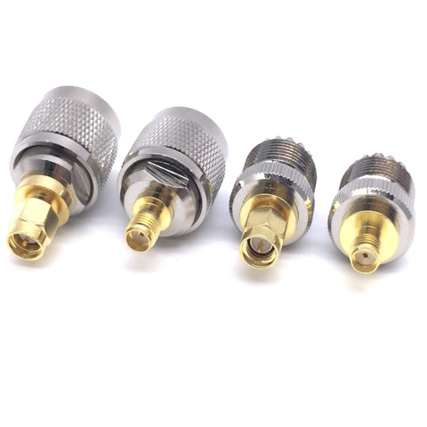 4 pezzi/set Convertitore di test connettore RF UHF PL259 SO239 a spina SMA