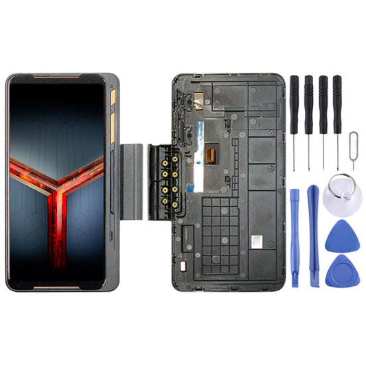 Schermo LCD di espansione del gioco e digitalizzatore assemblato completo per Asus ROG Phone II ZS660KL, For Asus ROG Phone II ZS660KL