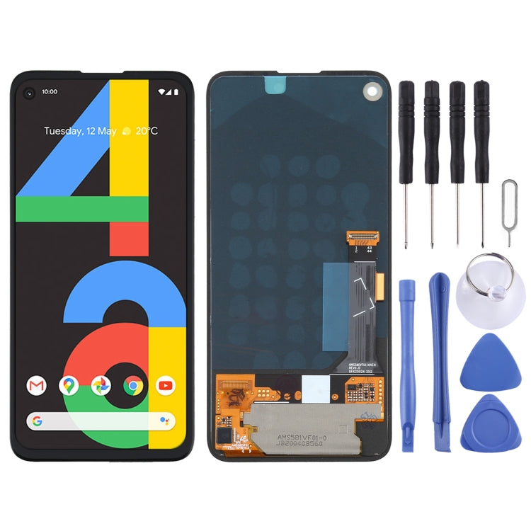 Schermo LCD e digitalizzatore assemblaggio completo per Google Pixel 4a G025J, For Google Pixel 4a