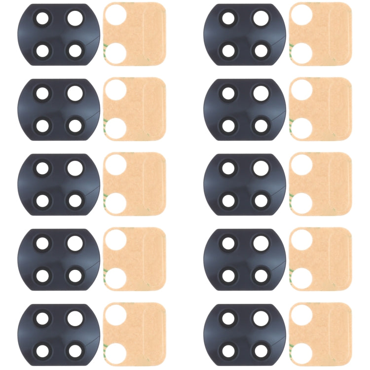 10 PCS Back Camera Lens for Xiaomi Redmi Note 9T 5G